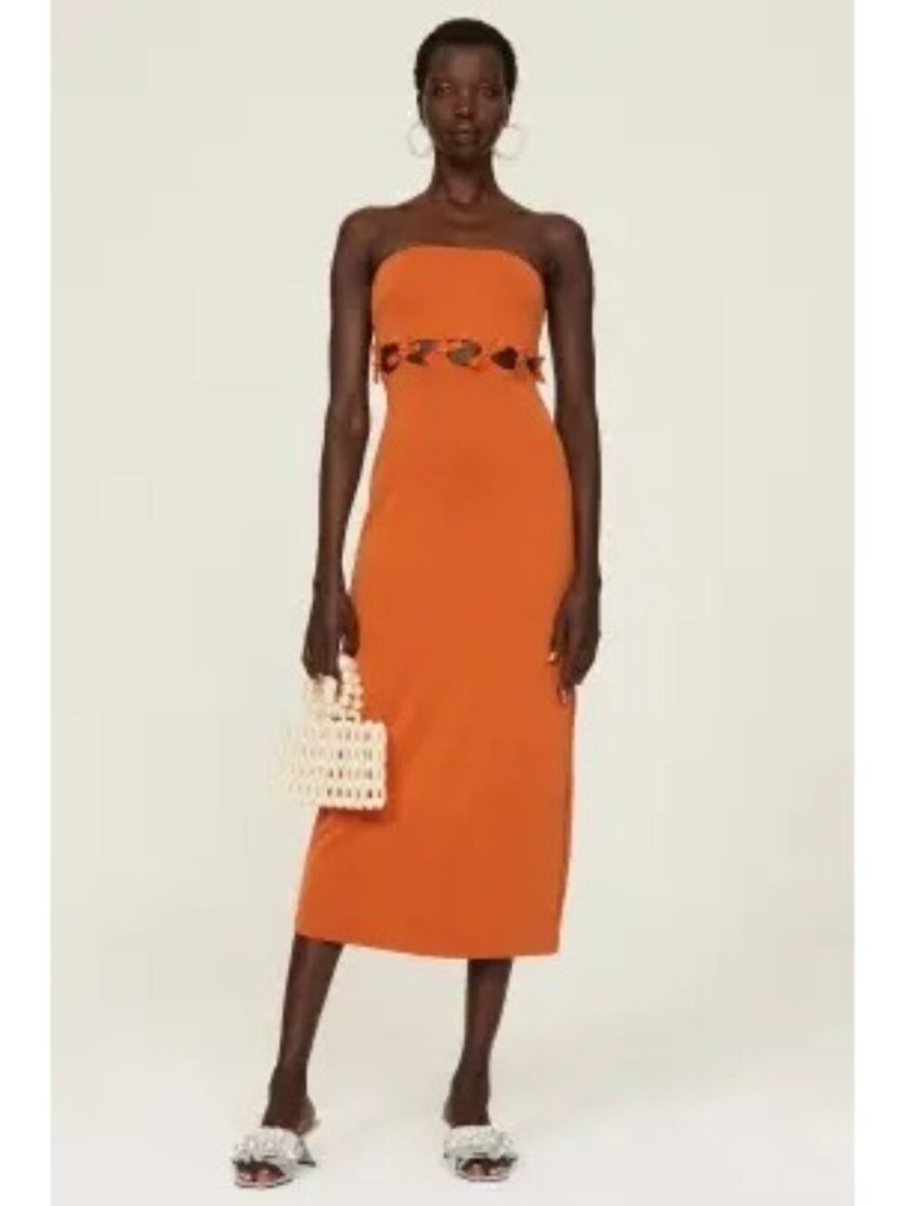 R-208. THIRD FORM Tie Down Strapless Midi
